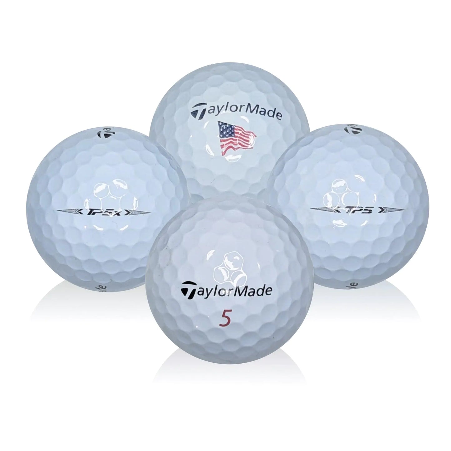 Afford-A-Ball Golf. (50 Pack) Recycled for Taylormade TP5 & TP5x White Golf Ball Mix. Golf Supplies for Men & Women. Premium Golf Balls. (25 Near Mint (4ABirdie))