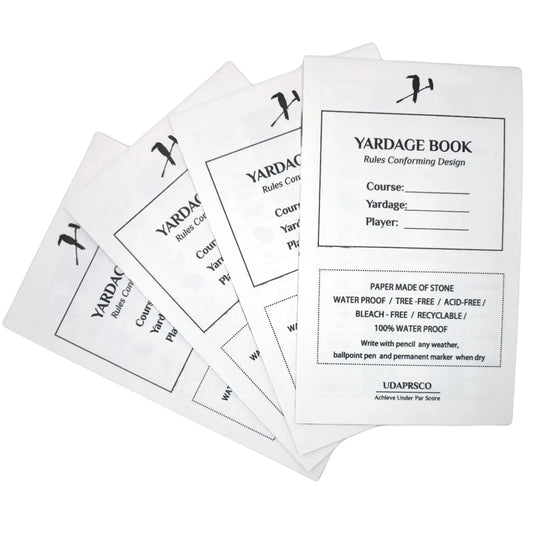 UDPARSCO Golf Yardage Book (4 pcaks) All Weather Paper Yardage Book Golf Notebook Golf Club Distance Card Score Card