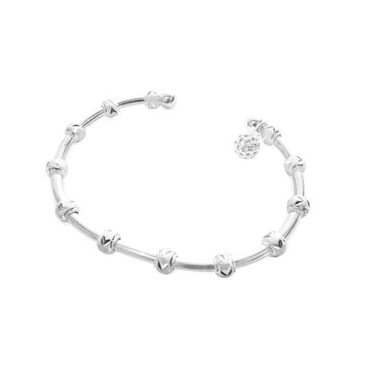Golf Goddess Stroke/Score Counter Bracelet - Silver with Golf Ball Charm