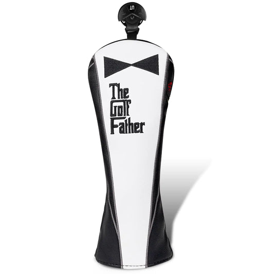 Golf Headcovers Black Golf Father Golf Head Covers Hybrid Head Covers for Golf Clubs Golf Headcovers Fairway Woods and Hybrid Fit Taylormade Callaway W/ # Tags (Hybrid Headcover)