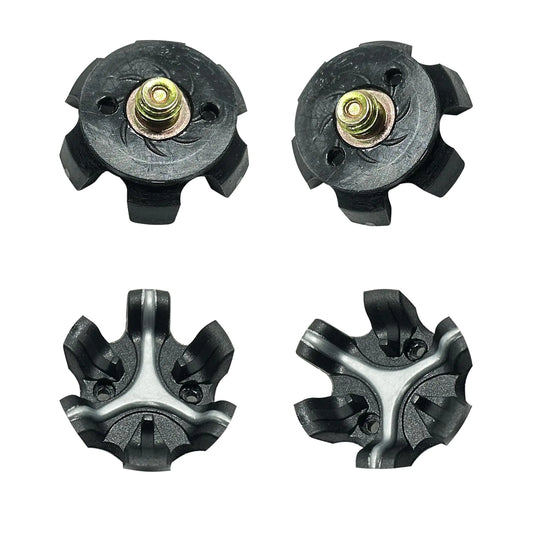 28 PCS Replacement Golf Cleats Large Metal Thread Screw in Golf Spikes Replacements Golf Shoe Spikes (Black/Gray)
