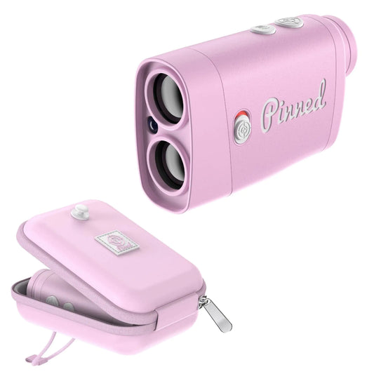 Pinned Prism Slope Golf Rangefinder | Golf Distance Rangefinder with Slope | USB Rechargeable Pinned Locked Vibration Laser Range Finder Golf | Rangefinder Golf Accessories for Men and Women Pink