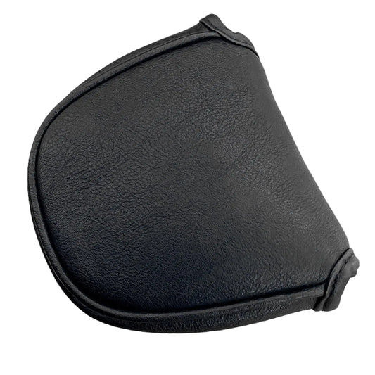 Golf Putter Cover Mallet Black or White Golf Mallet Putter Headcover Head Cover with Magnetic Closure - Blank Golf Mallet Putter Cover - Golf Club Protective (Black)