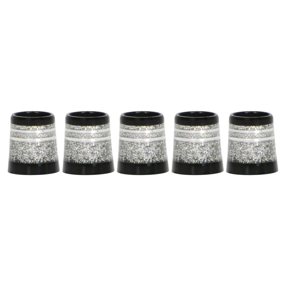 MiOYOOW 5/10PCS Golf Iron Ferrules Gold/Silver Golf Tapered Ferrules Rubber Golf Collared Ferrules for 0.37 Irons