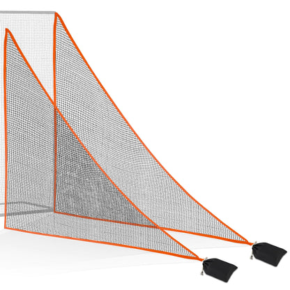 Golf Shank Net Attachment for Golf Hitting Nets with Sandbag，7 * 7FT Golf Barrier Side NetGolf Practice Hitting Net Barrier Net for Golf Baseball Hockey Soccer (2 PackRed)
