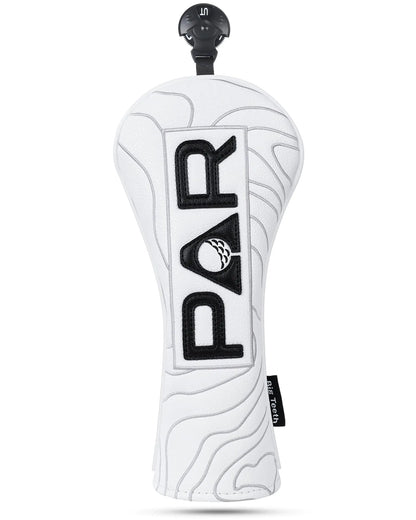 Golf Club Headcover Full Set Driver Wood Hybrid Headcover Putter Headcover Leather Golf Club Head CoversTopographic Edition Golf Head CoversPure White Golf Club Covers for Men