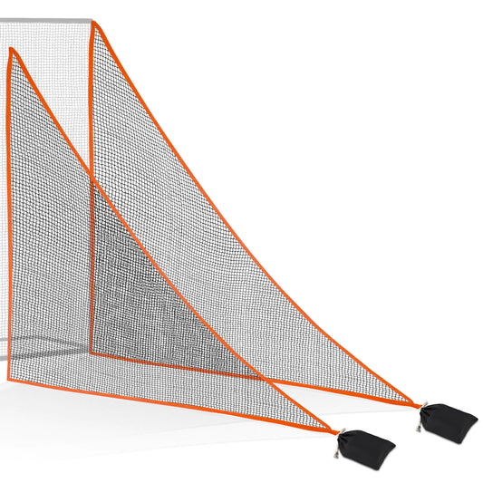 Golf Shank Net Attachment for Golf Hitting Nets with Sandbag，7 * 7FT Golf Barrier Side NetGolf Practice Hitting Net Barrier Net for Golf Baseball Hockey Soccer (2 PackRed)