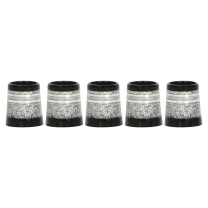MiOYOOW 5/10PCS Golf Iron Ferrules Gold/Silver Golf Tapered Ferrules Rubber Golf Collared Ferrules for 0.37 Irons