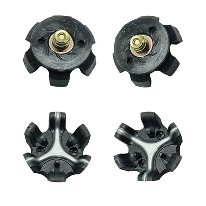 28 PCS Replacement Golf Cleats Large Metal Thread Screw in Golf Spikes Replacements Golf Shoe Spikes (Black/Gray)